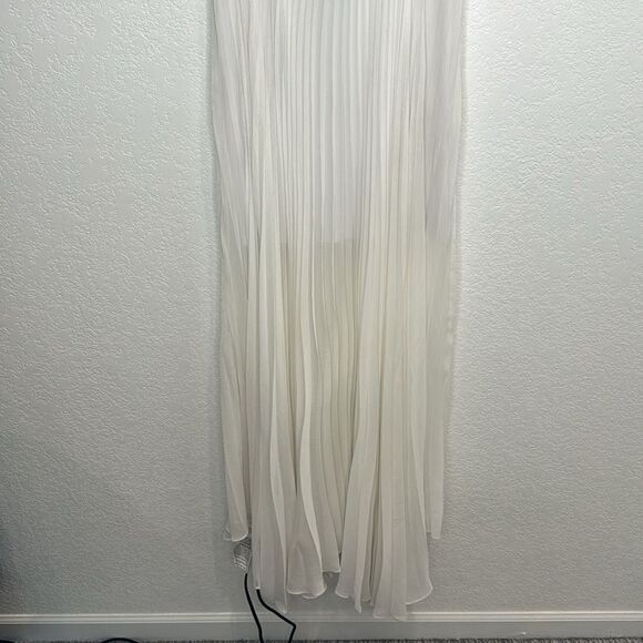 NWT Alice + Olivia Luna Leather-Top Maxi Dress Size 8 - Picture 5 of 14